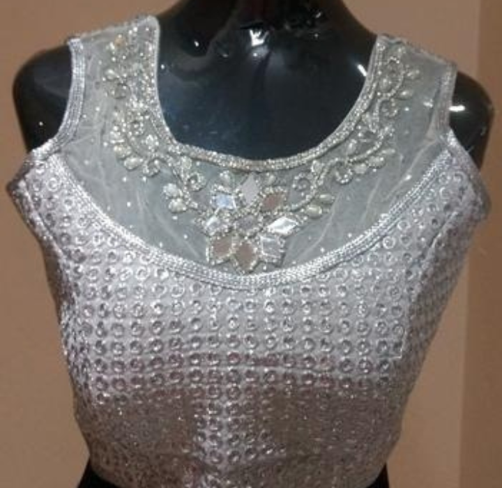 Blouse 2 Pem Silver Blouse - Image 1